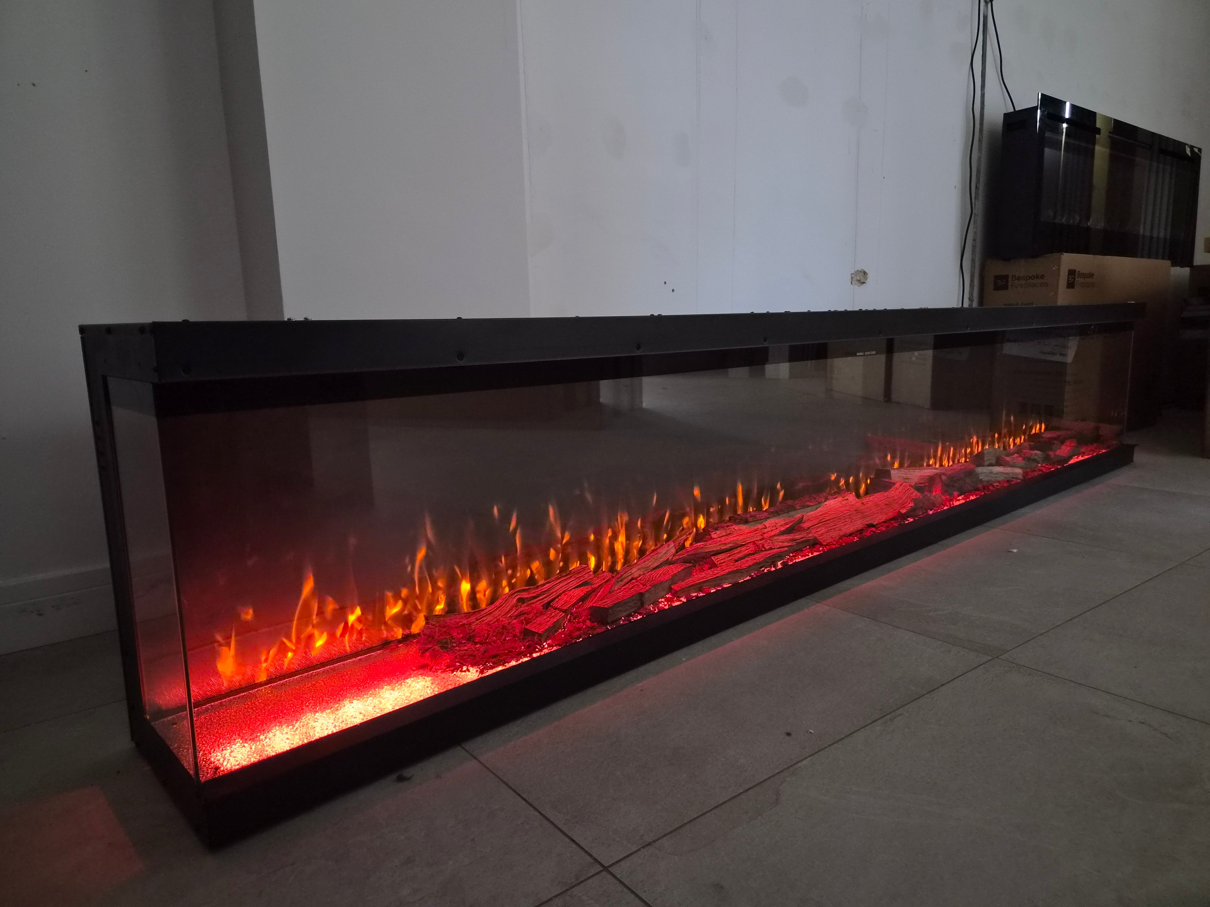 OUTLET - Panoramic 3000X 3-Sided Media Wall Electric Fire