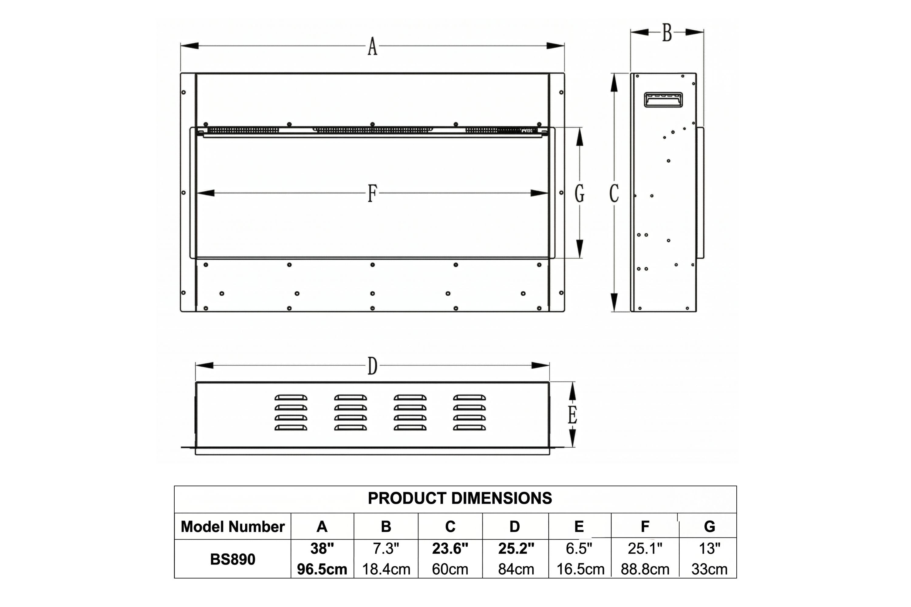 Bespoke 890 HD+ Electric Fire