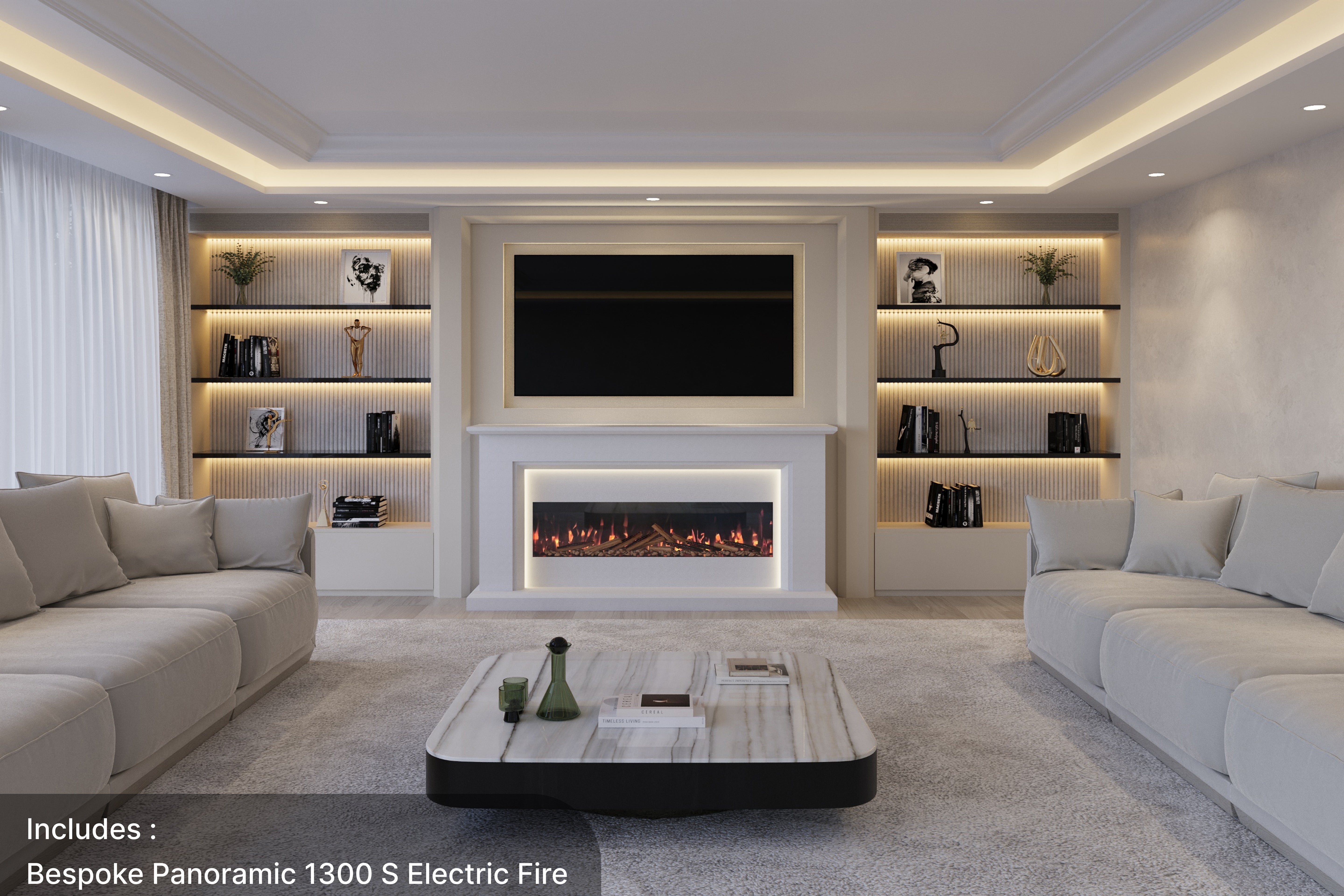 Costello Marble Suite & Electric Fire