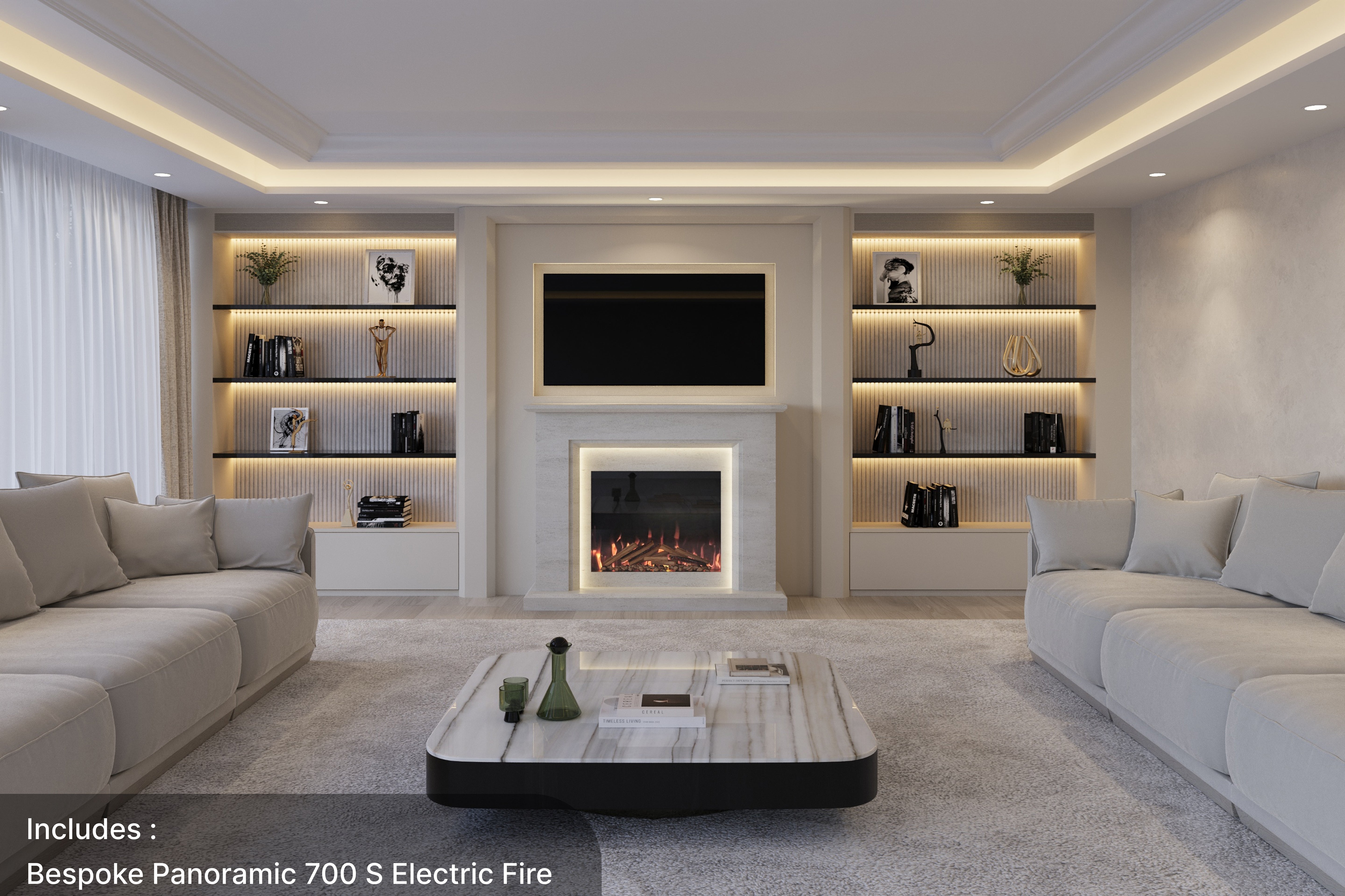 Costello Marble Suite & Electric Fire