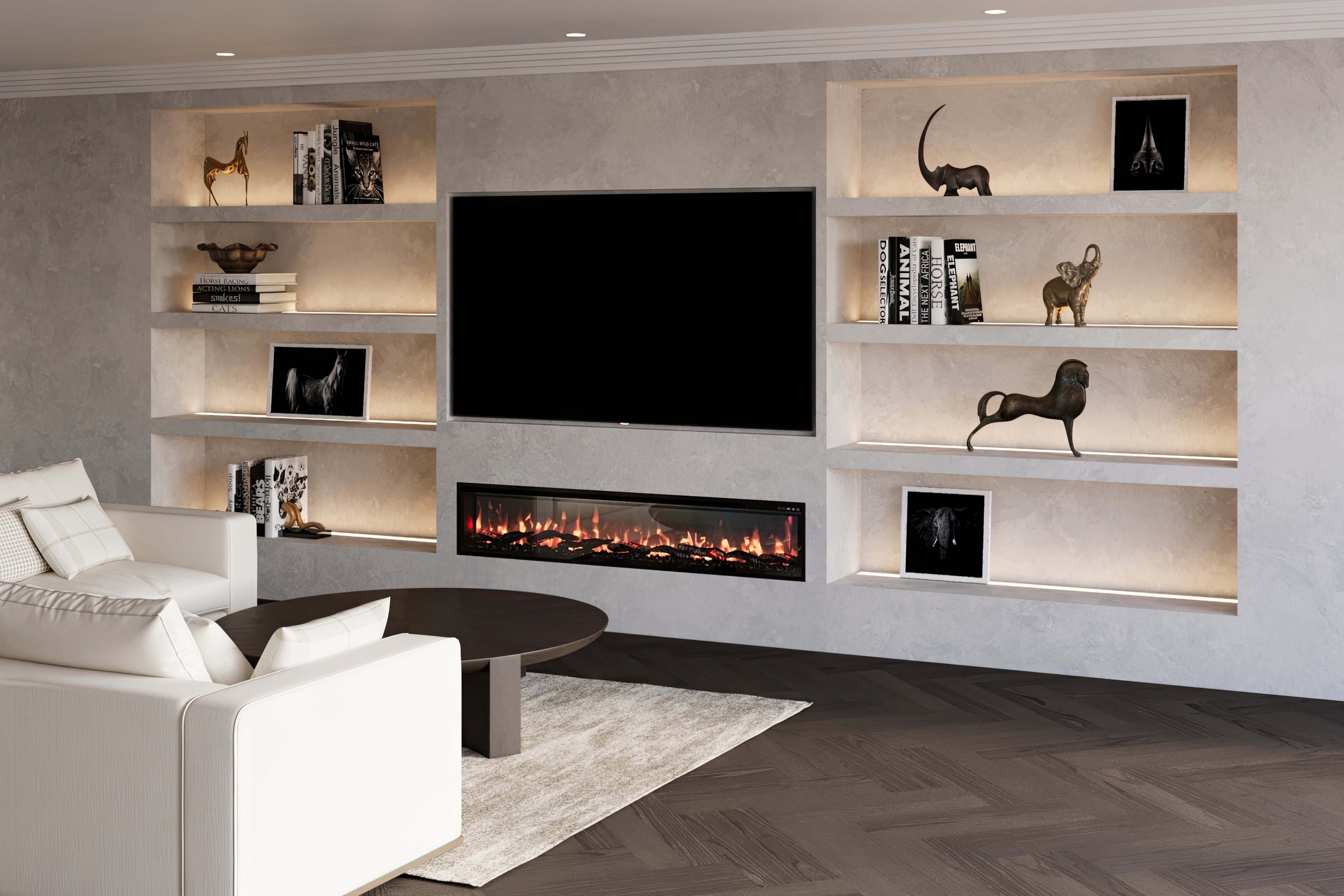 Valine Fires Linear Ultra Slim Media Wall Electric Fire