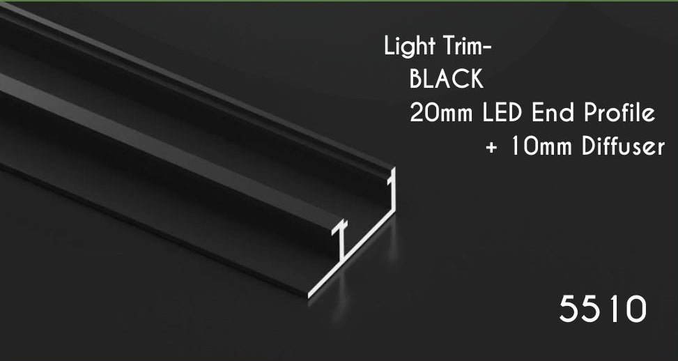 LED Light Trim - 20mm End Profile & 10mm Diffuser