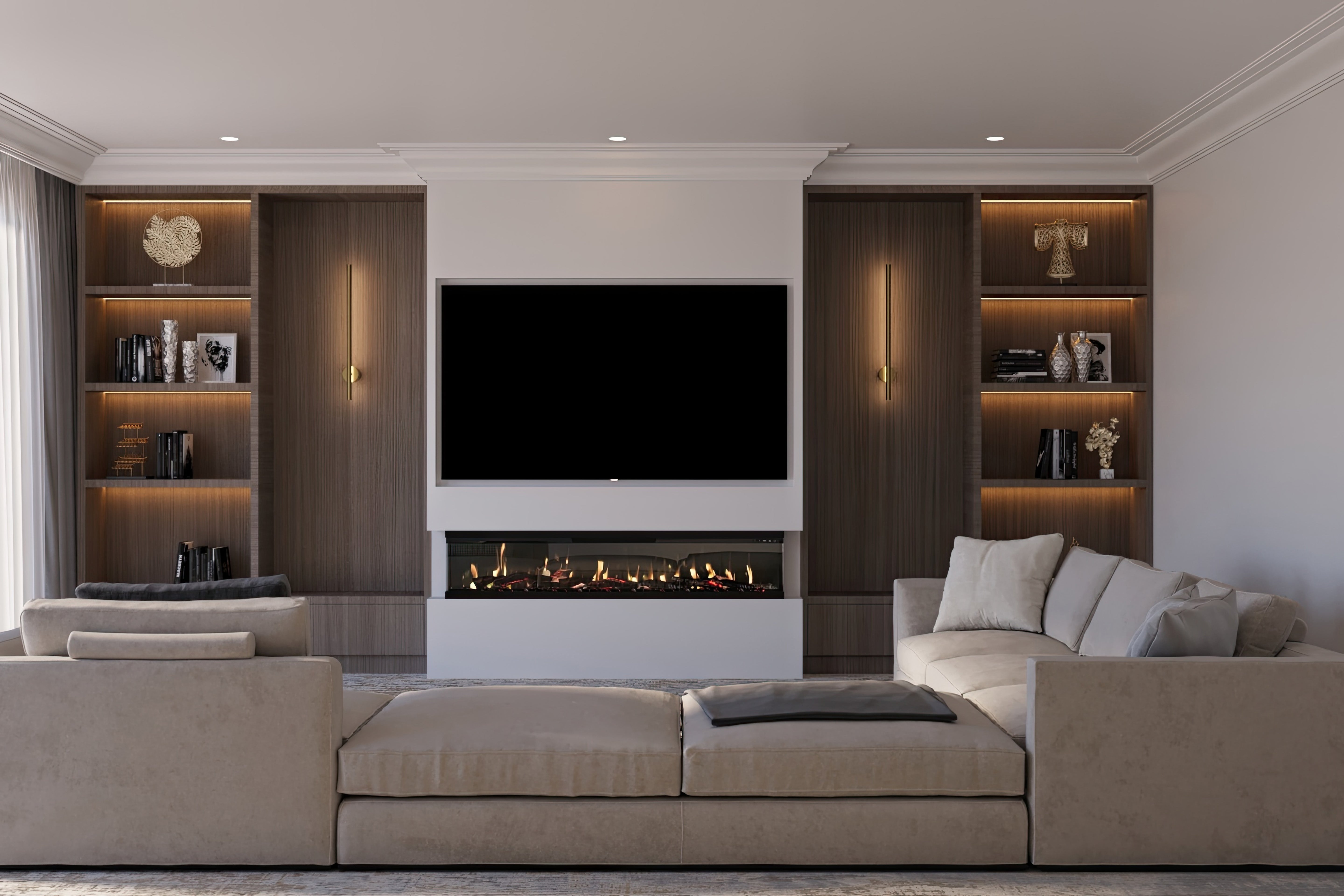 Valine Fires Panoramic Slimline Media Wall Electric Fire