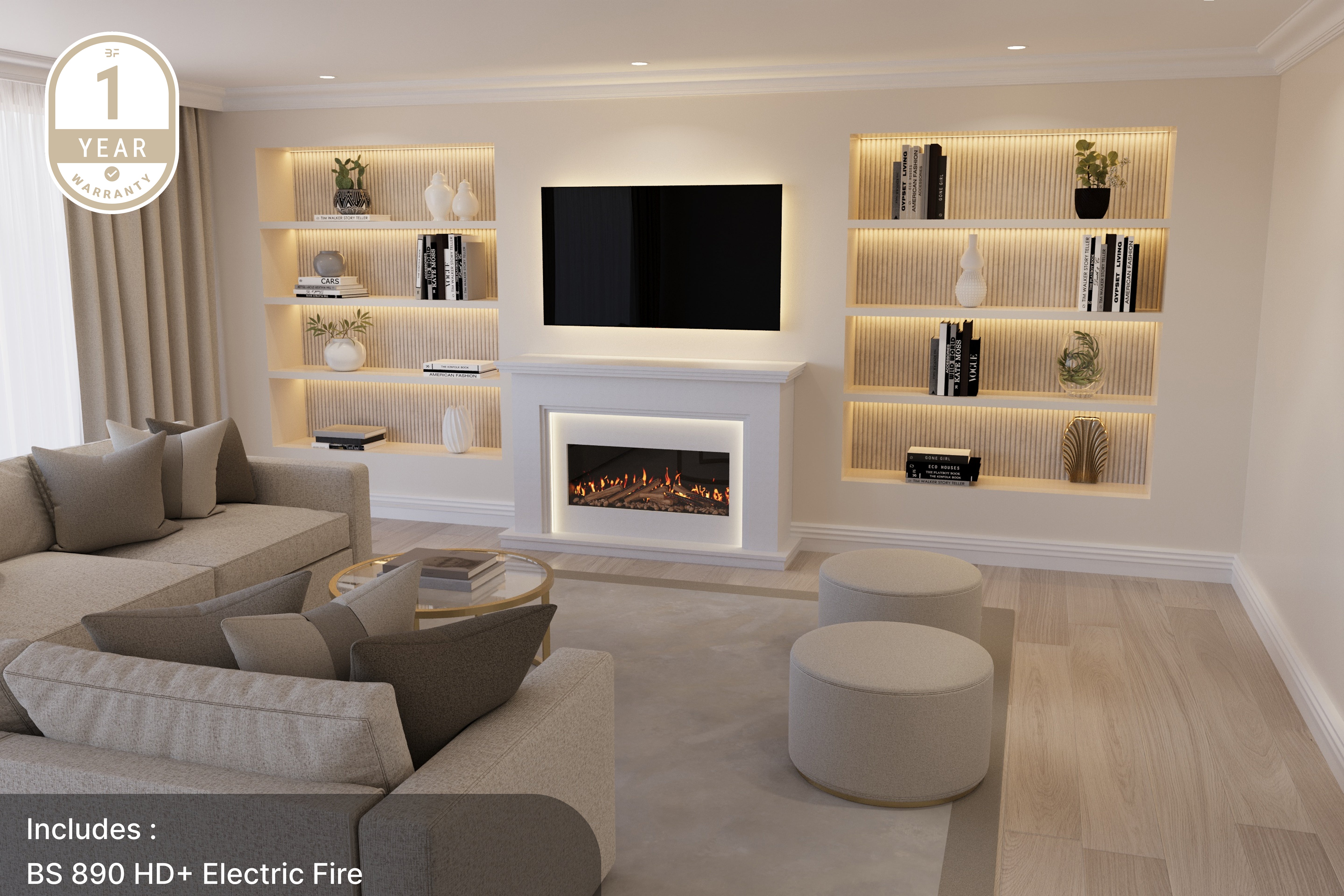 Step Elite Marble Fireplace Suite Managers Special