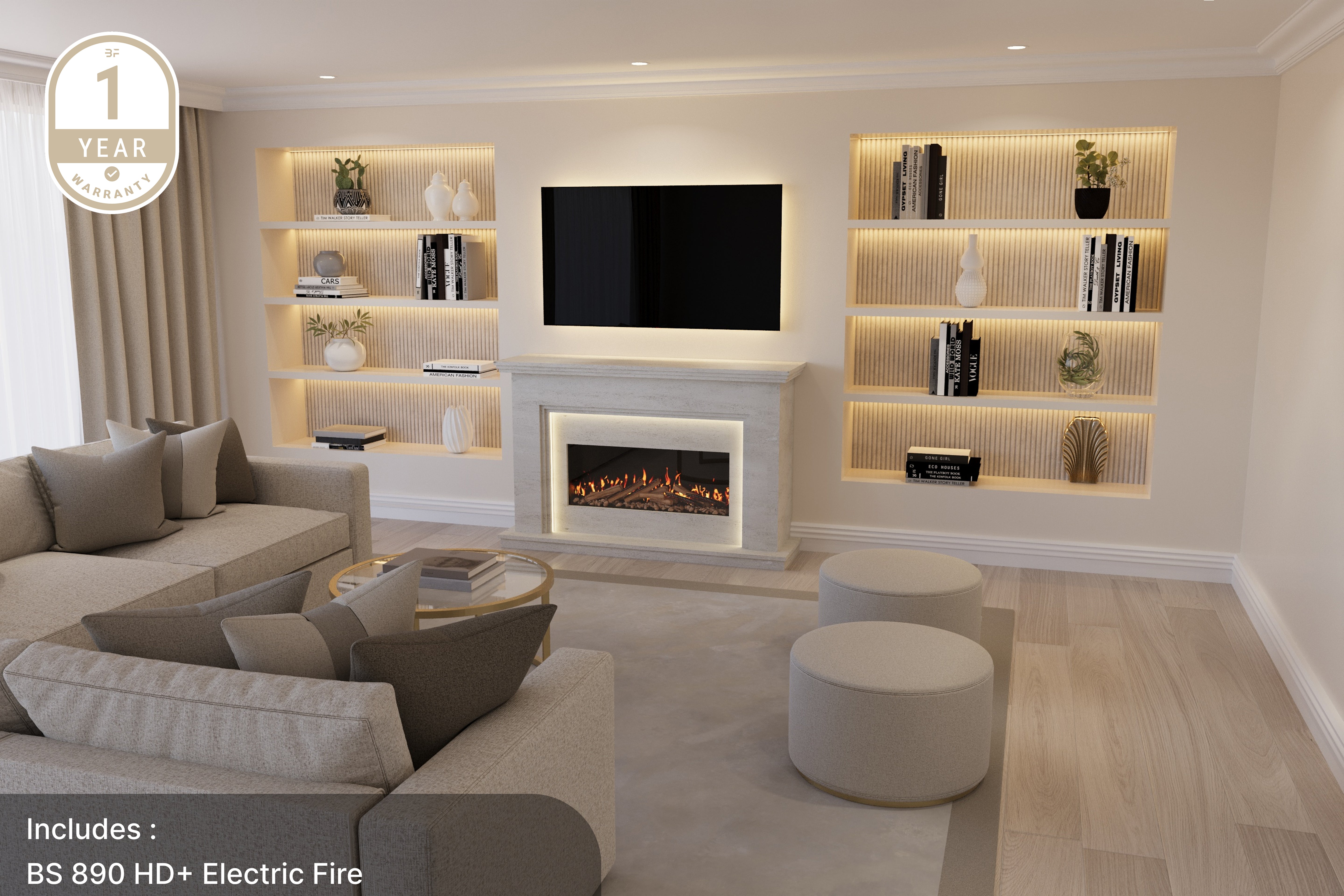 Step Elite Marble Fireplace Suite Managers Special