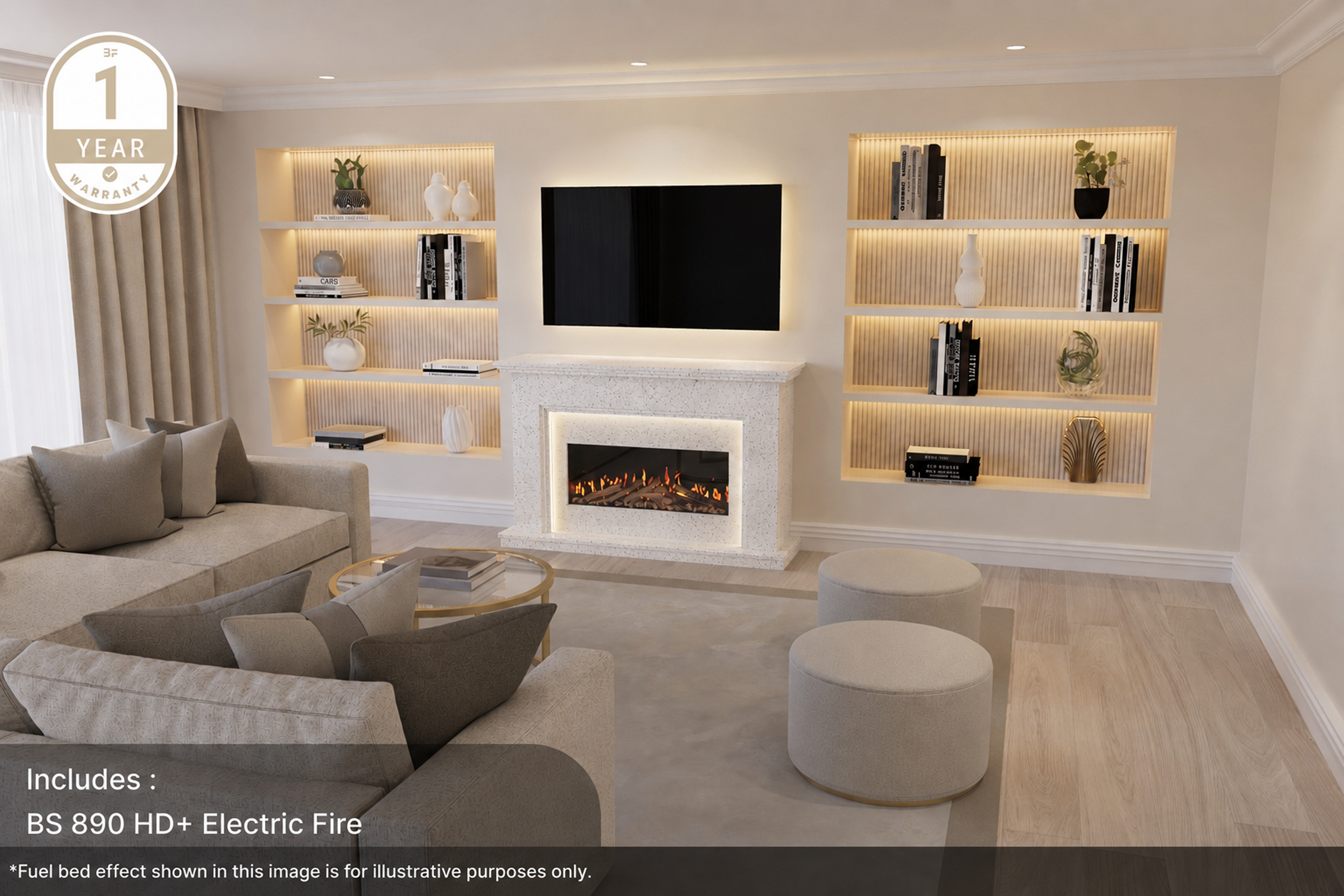 Step Elite Marble Fireplace Suite Managers Special