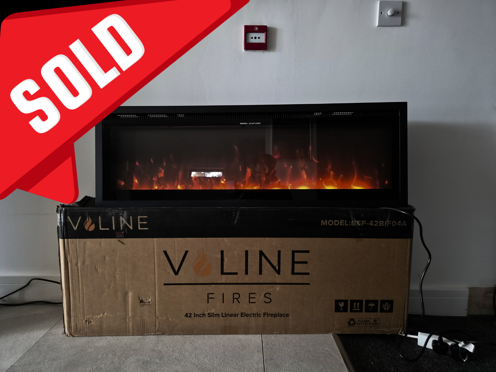 OUTLET - Valine Fires 42" Linear Ultra Slim Media Wall Electric Fire