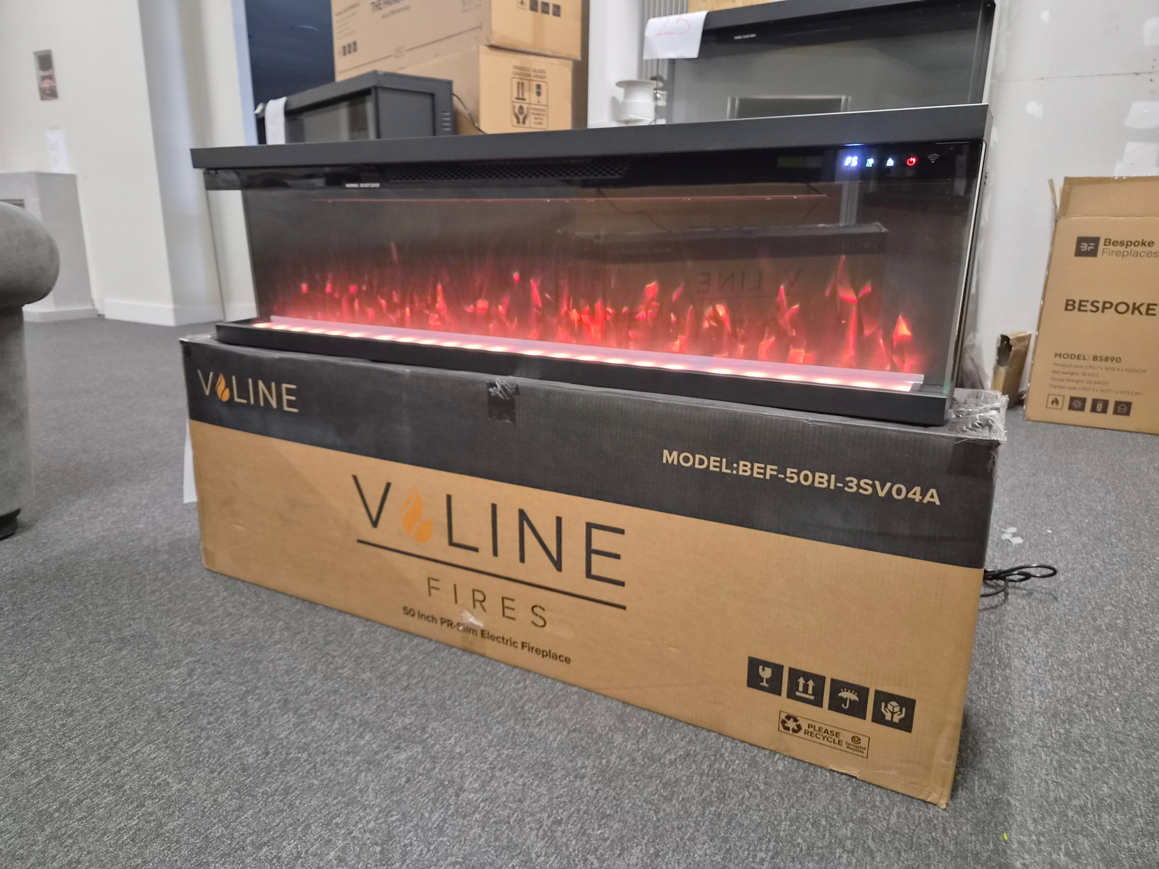 OUTLET - Valine Fires 50" Panoramic Slimline Media Wall Electric Fire