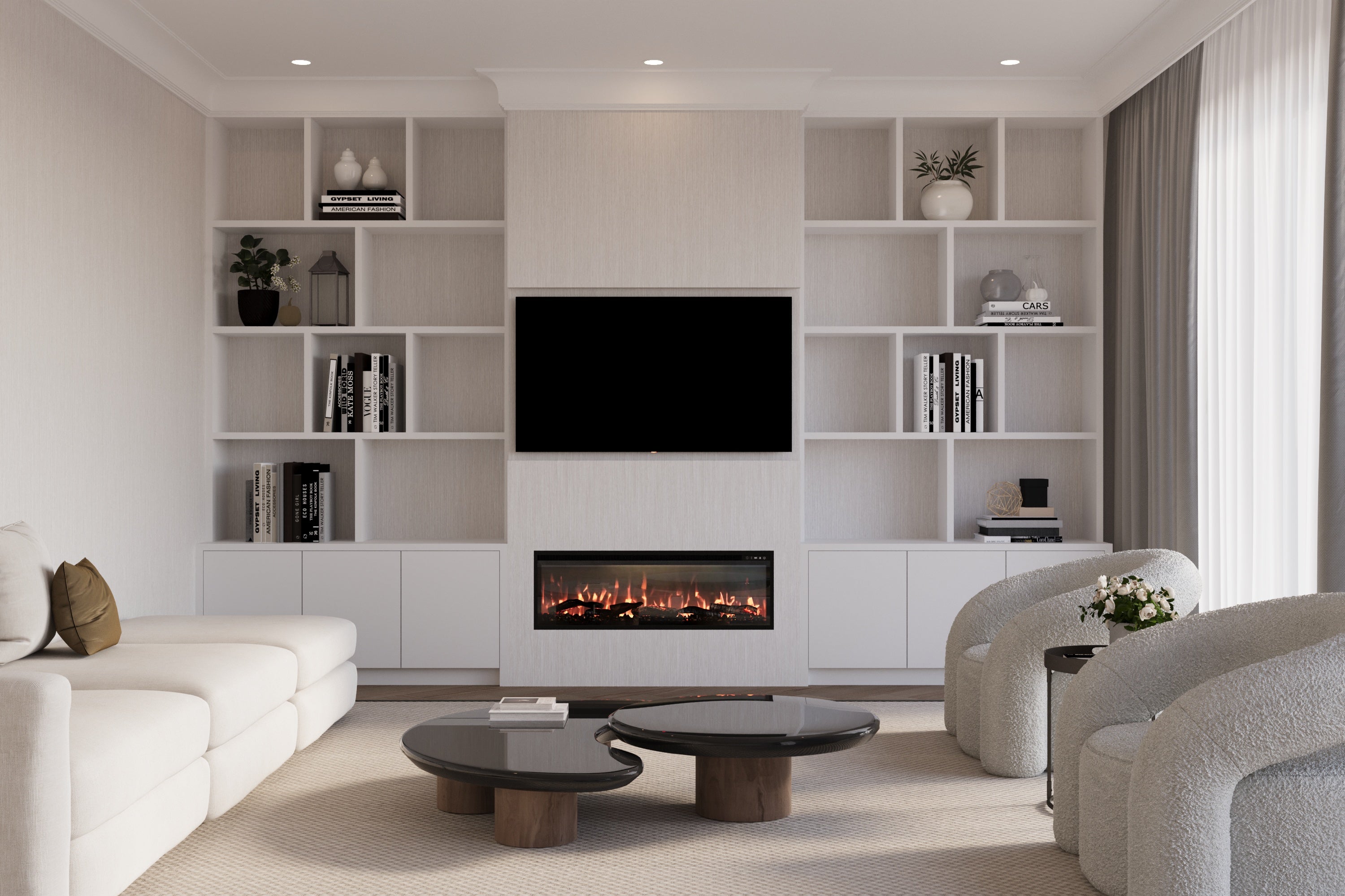 Valine Fires Linear Ultra Slim Media Wall Electric Fire