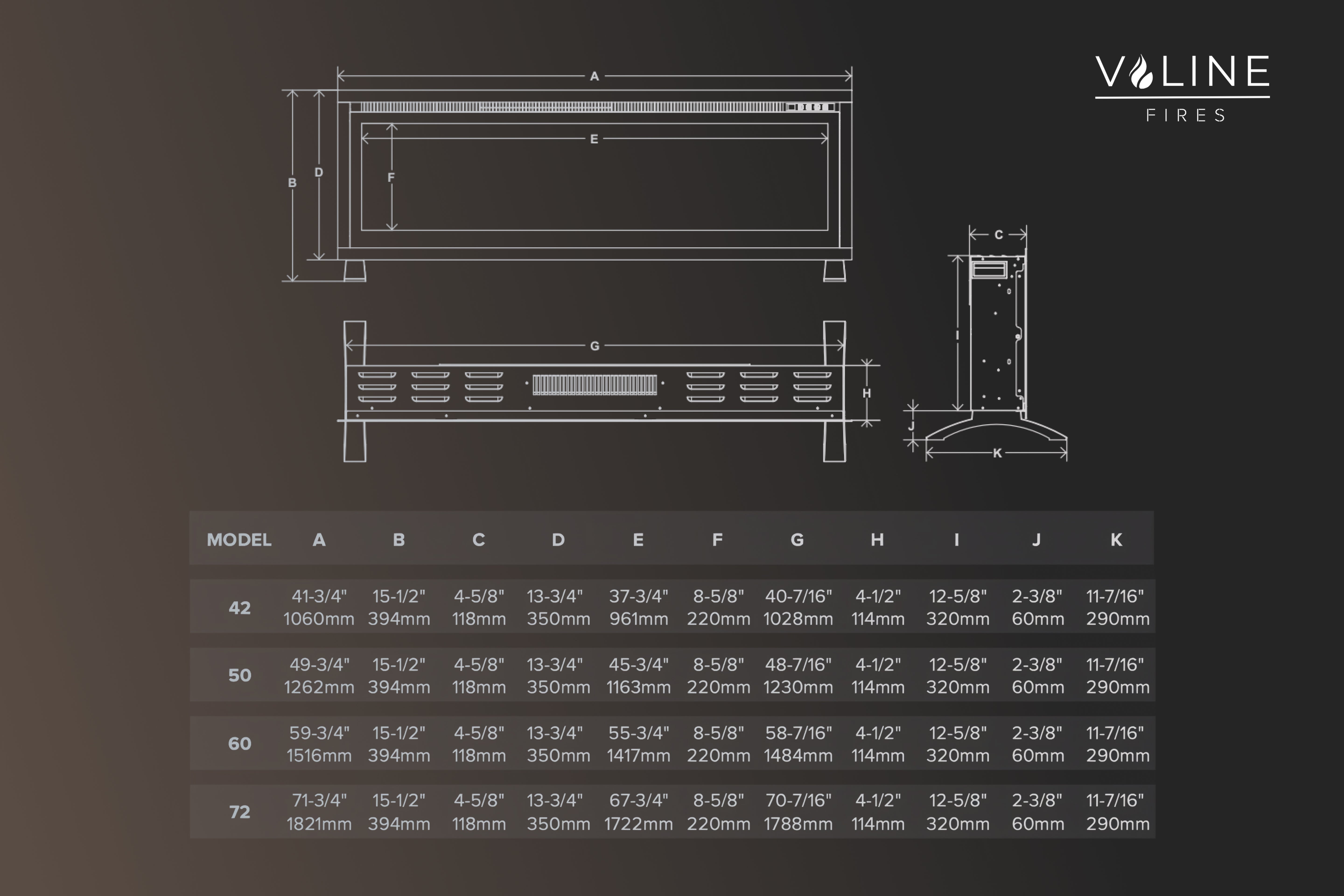 Valine Fires Linear Ultra Slim Media Wall Electric Fire