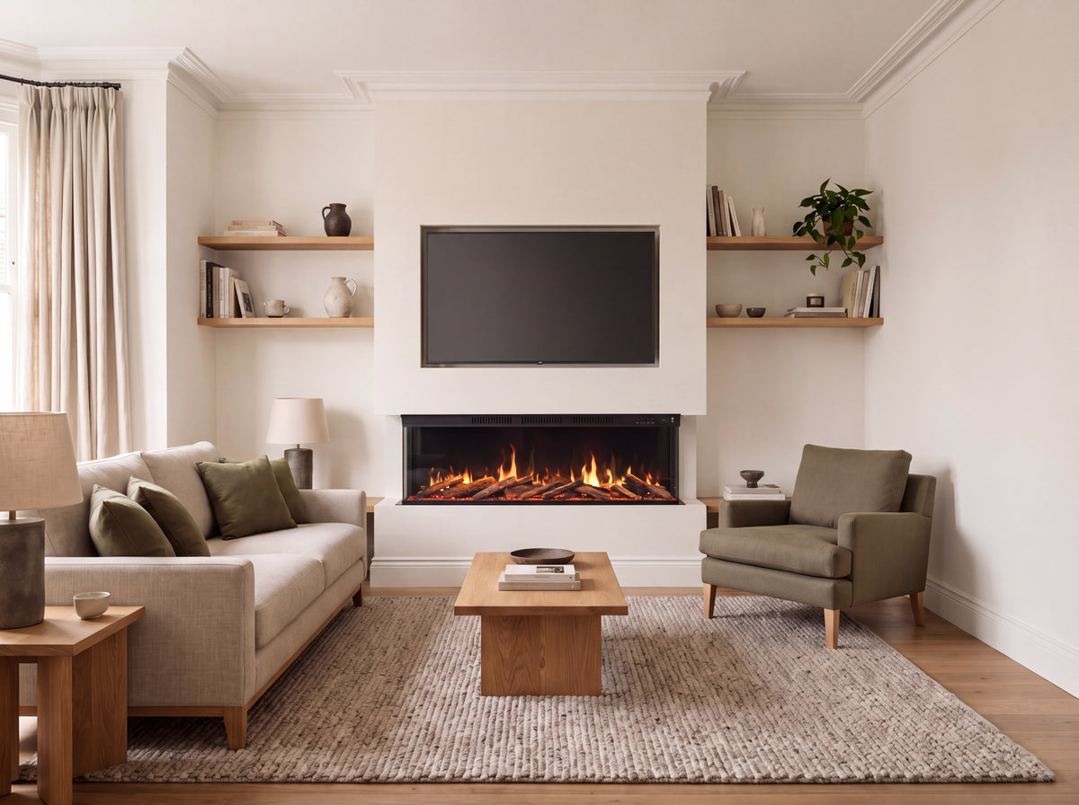 Arken 1500 Scandinavian-inspired electric fire lifestyle image