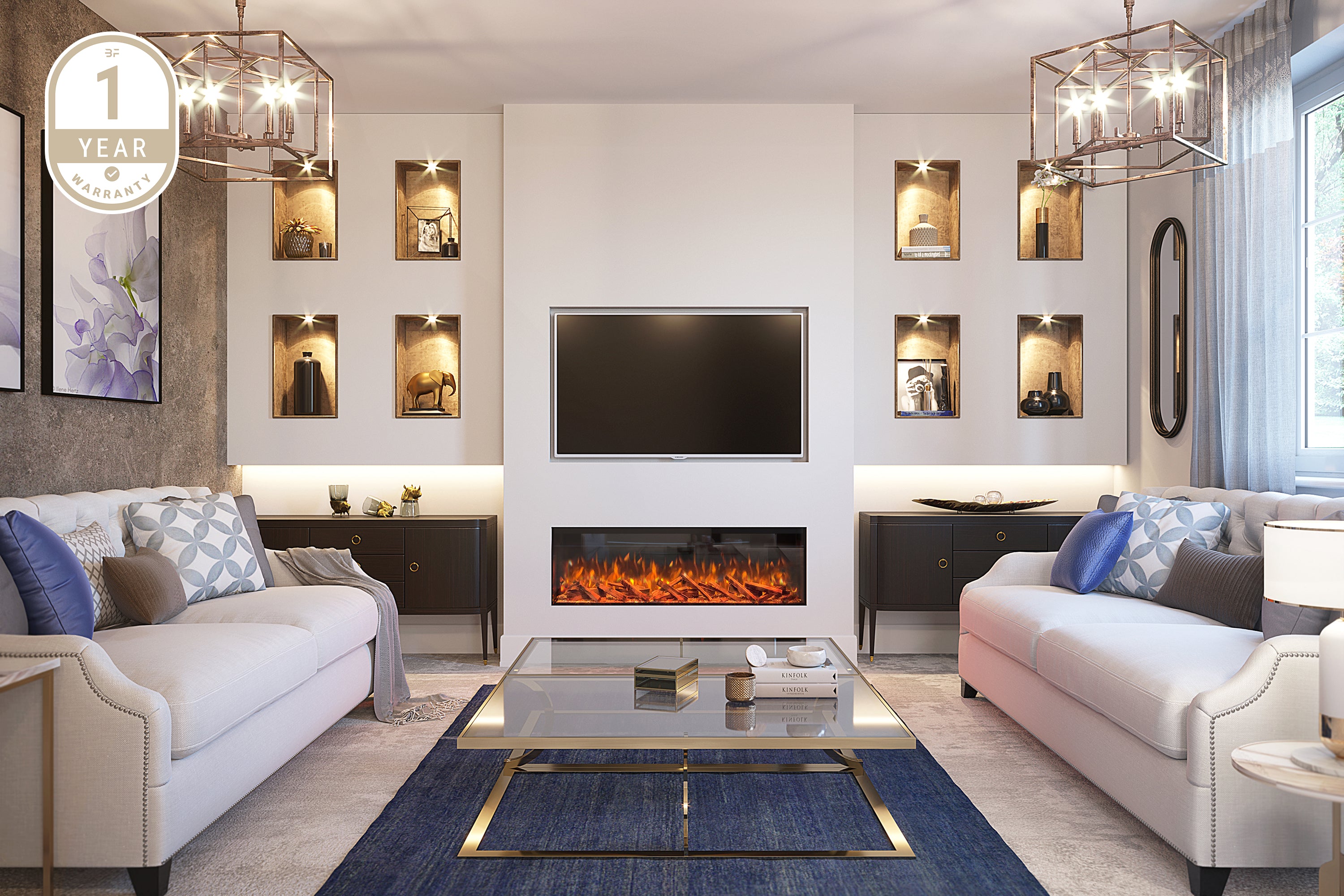 OUTLET - Bespoke Fireplaces Panoramic 1250 3DP Electric Fires