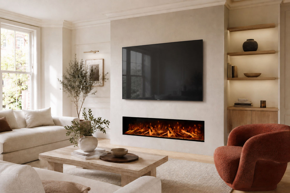 Panoramic X 3-Sided Media Wall Electric Fire