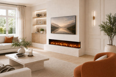 Panoramic X 3-Sided Media Wall Electric Fire