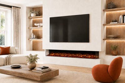 Panoramic X 3-Sided Media Wall Electric Fire