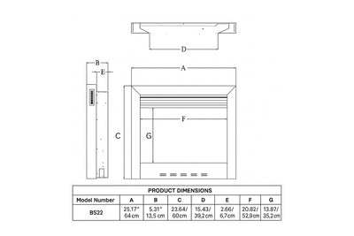 BS 22 HD+ Inset Electric Fire