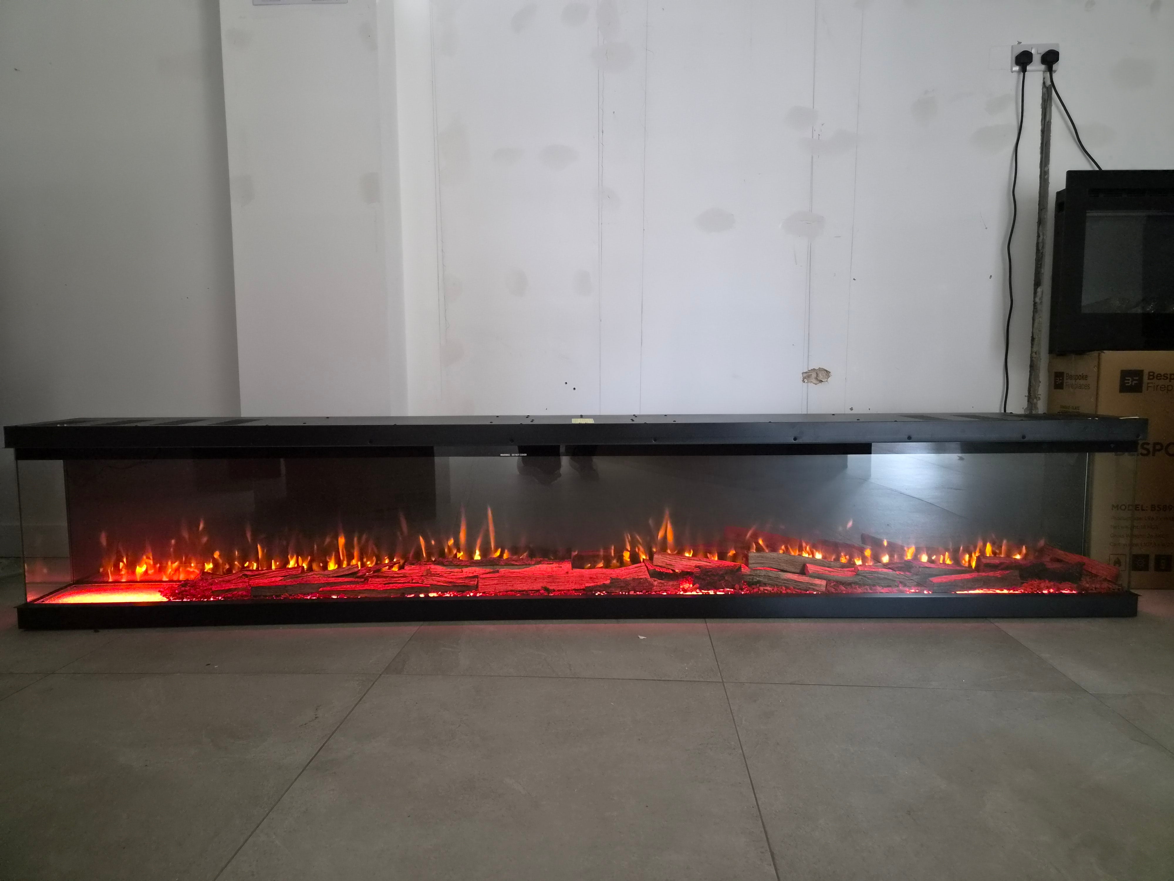 OUTLET - Panoramic 3000X 3-Sided Media Wall Electric Fire