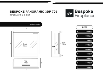 Panoramic 3DP 700 Electric Fire