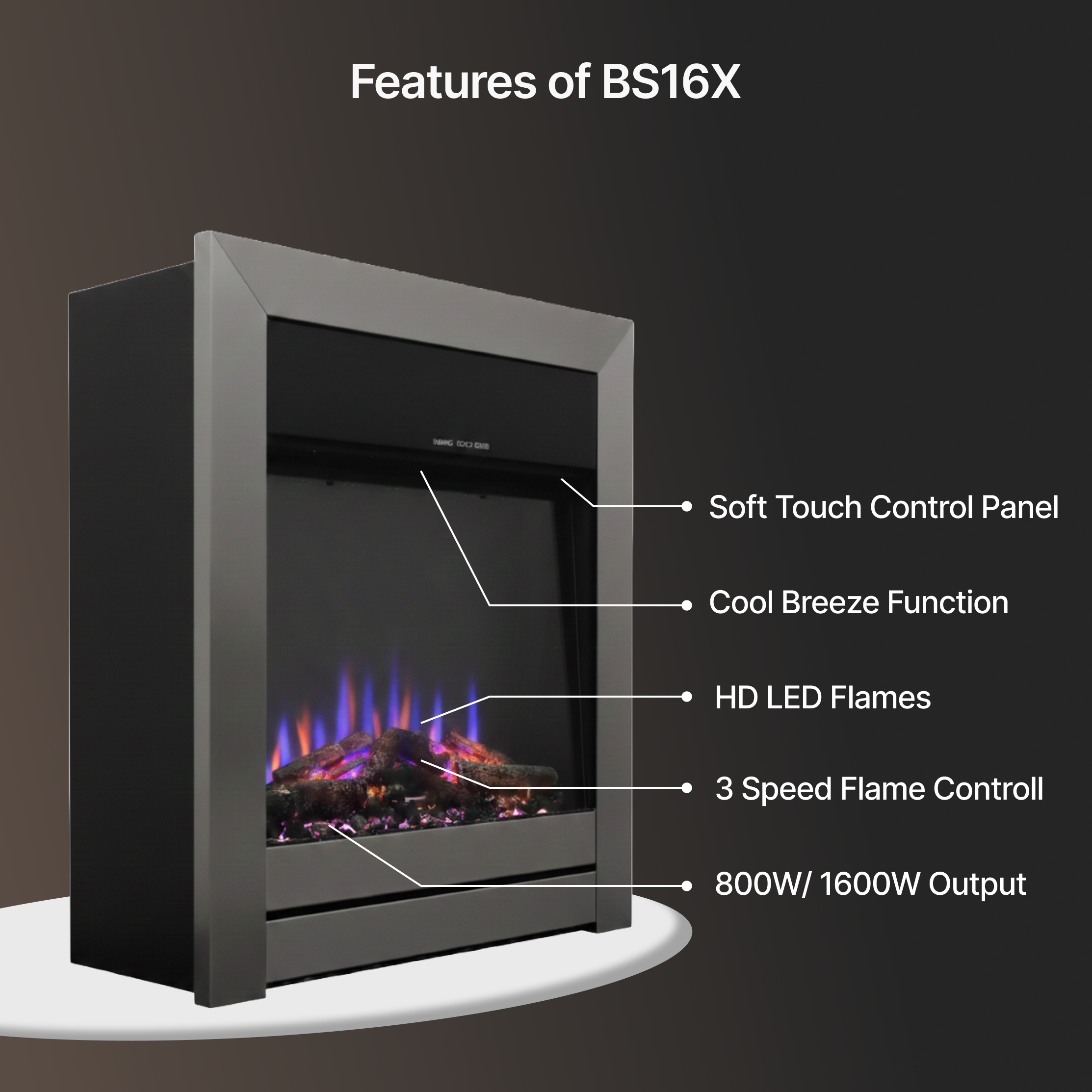 BS 16 X HD+ Inset Electric Fire