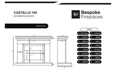 Costello Marble Suite & Electric Fire