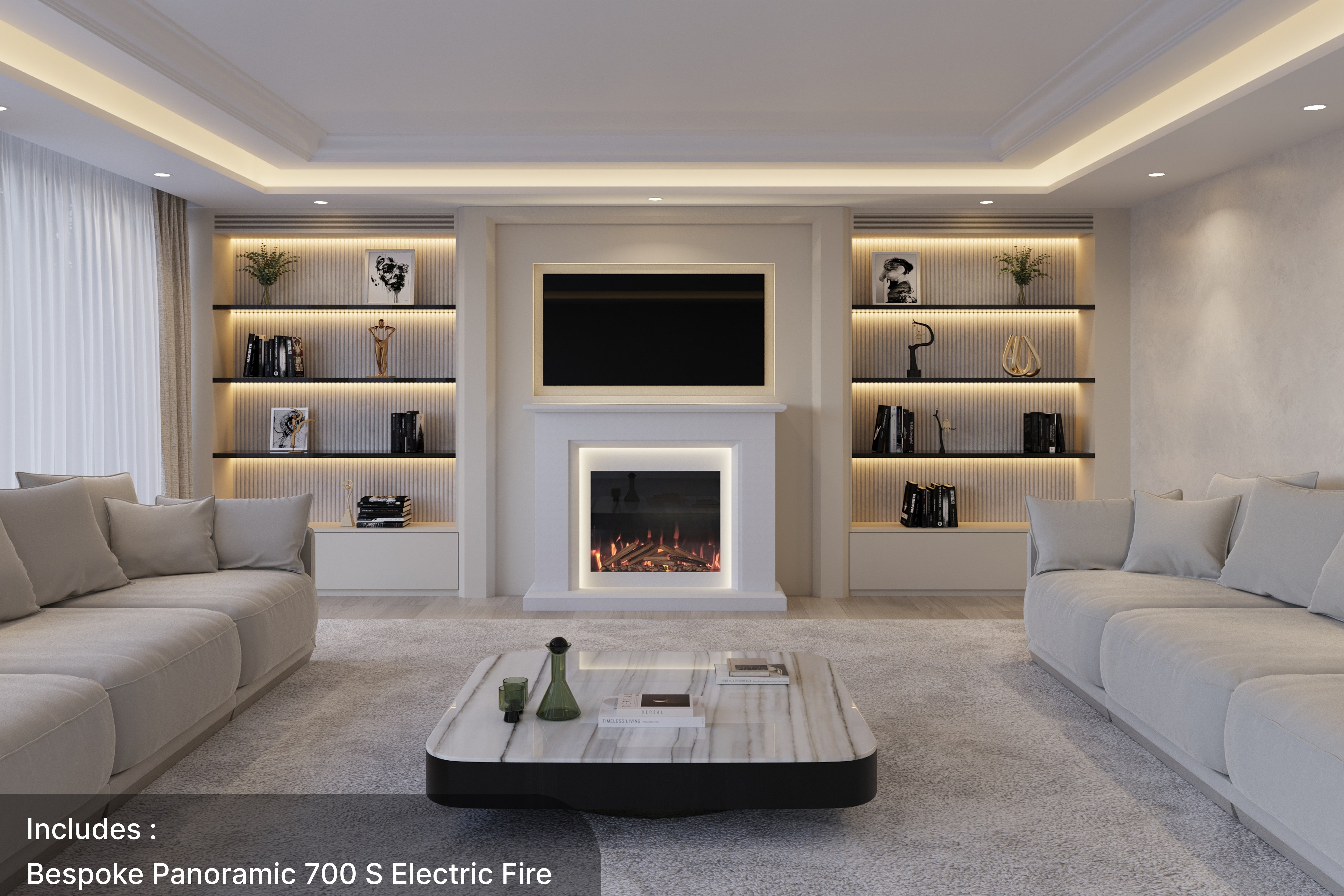 Costello Marble Suite & Electric Fire