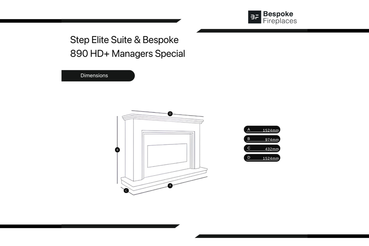 Step Elite Marble Fireplace Suite Managers Special