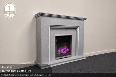 OUTLET Step Elite Marble Fireplace Suite Managers Special