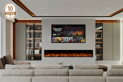 Panoramic X Media Wall Electric Fire