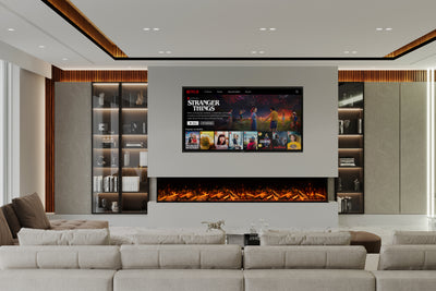 Panoramic X Media Wall Electric Fire