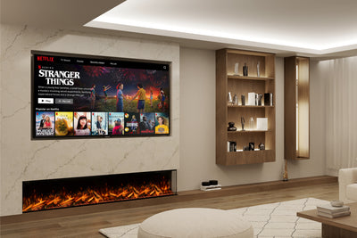 Panoramic X Media Wall Electric Fire