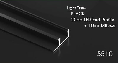 LED Light Trim -  20mm End Profile & 10mm Diffuser