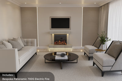 Lazio S Panoramic Marble Suite & Electric Fire