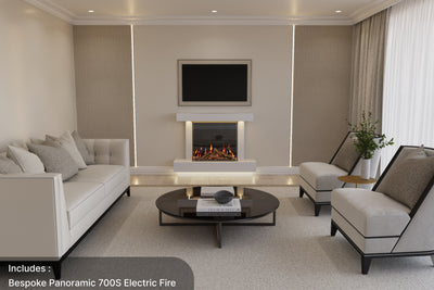 Lazio S Panoramic Marble Suite & Electric Fire
