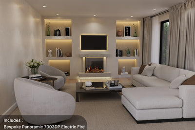 Lazio X Panoramic Marble Suite & Electric Fire