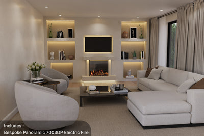 Lazio X Panoramic Marble Suite & Electric Fire