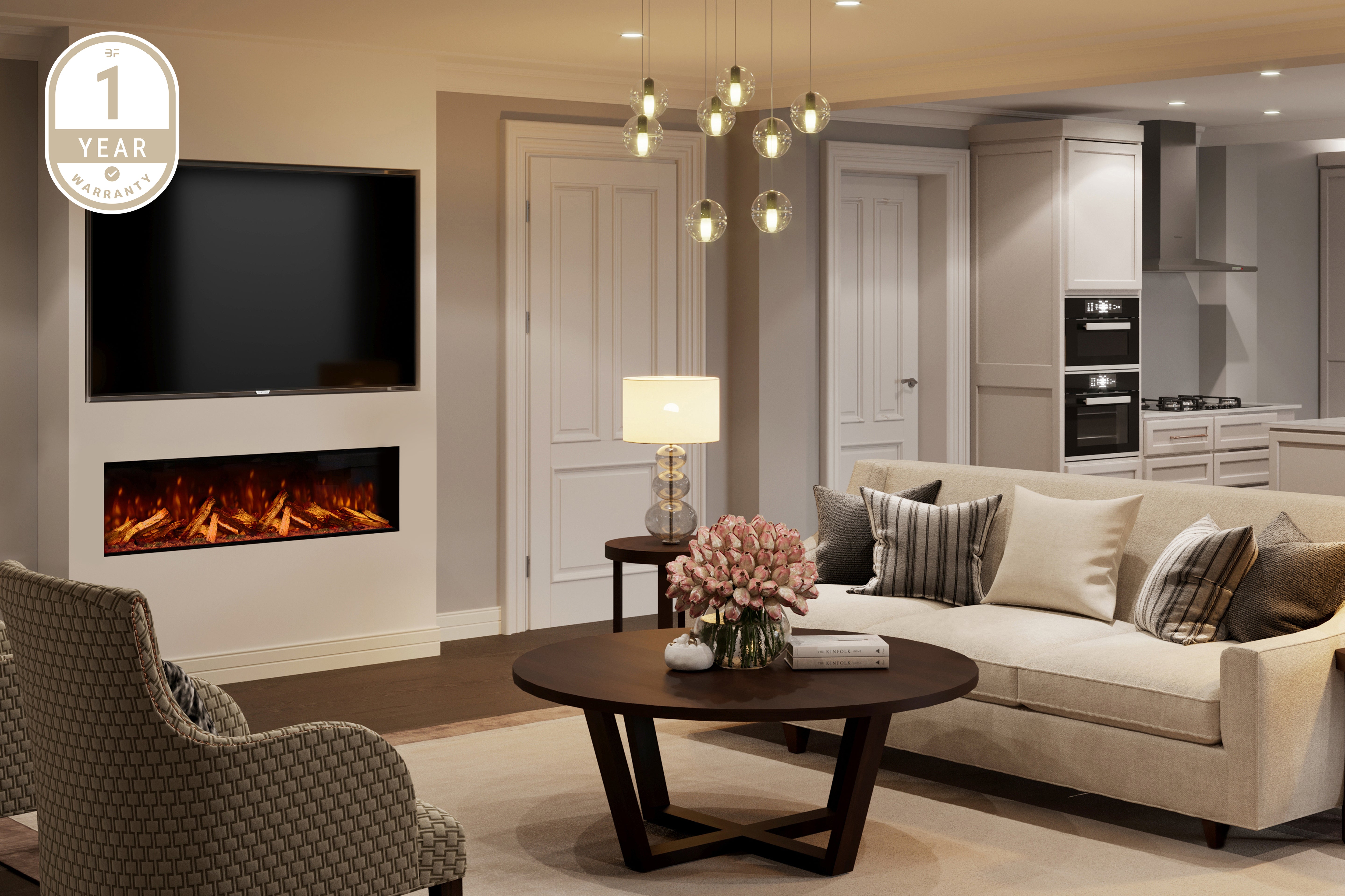 OUTLET - Panoramic 1300S Slim Media Wall Electric Fire
