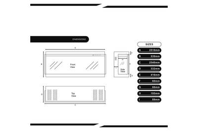 Panoramic X Media Wall Electric Fire