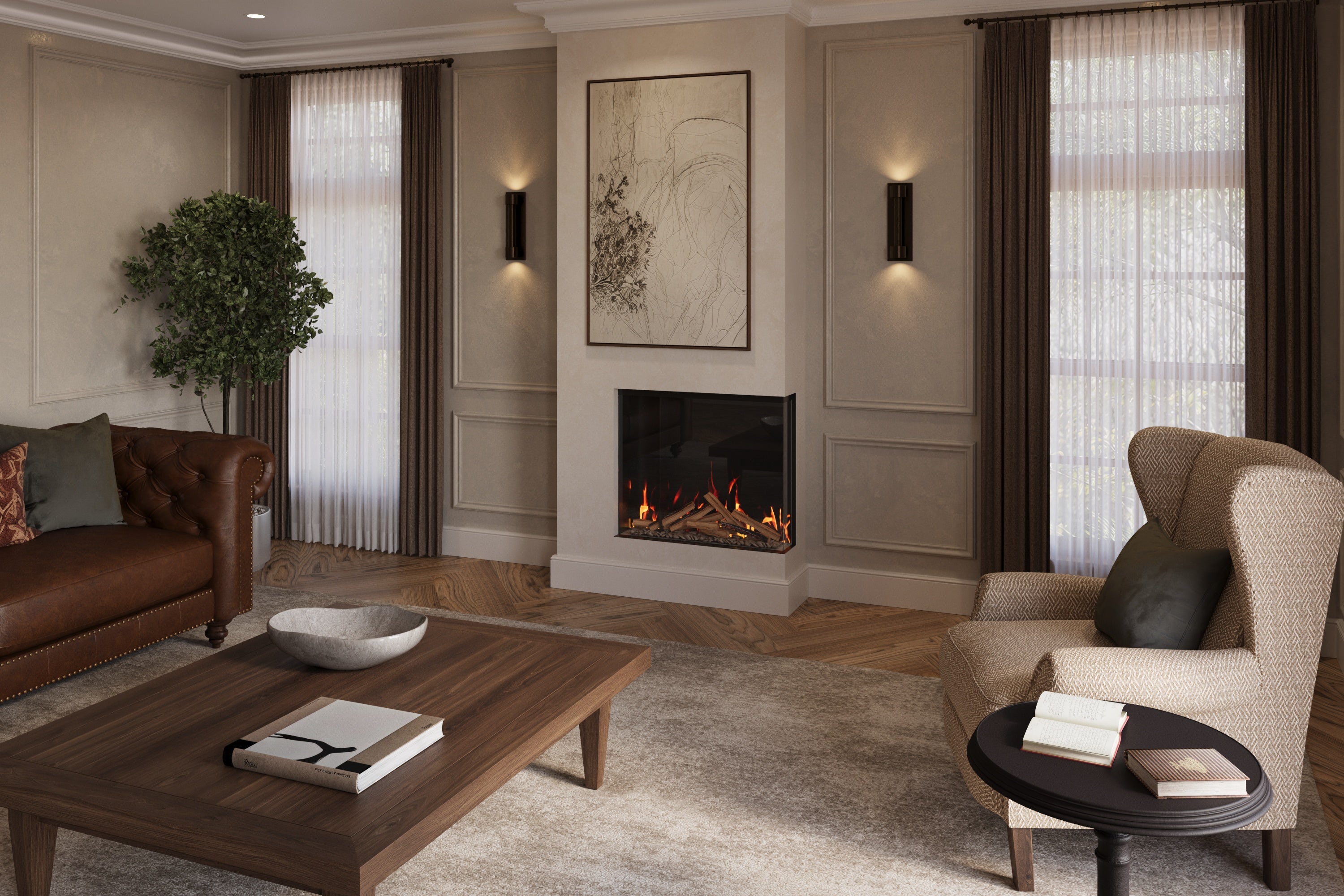 Panoramic S Slim Media Wall Electric Fire