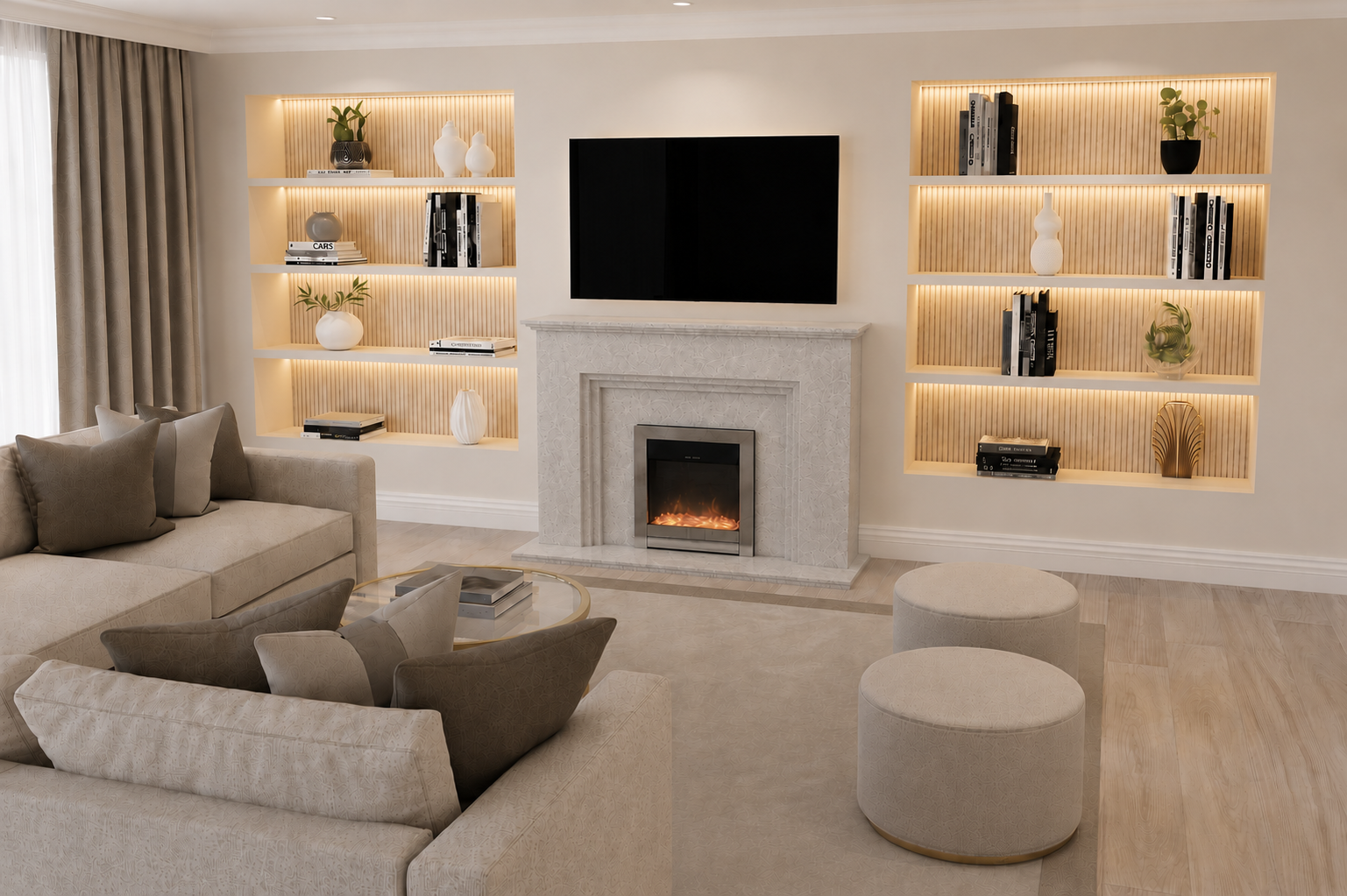 Step Elite Marble Fireplace Suite Managers Special