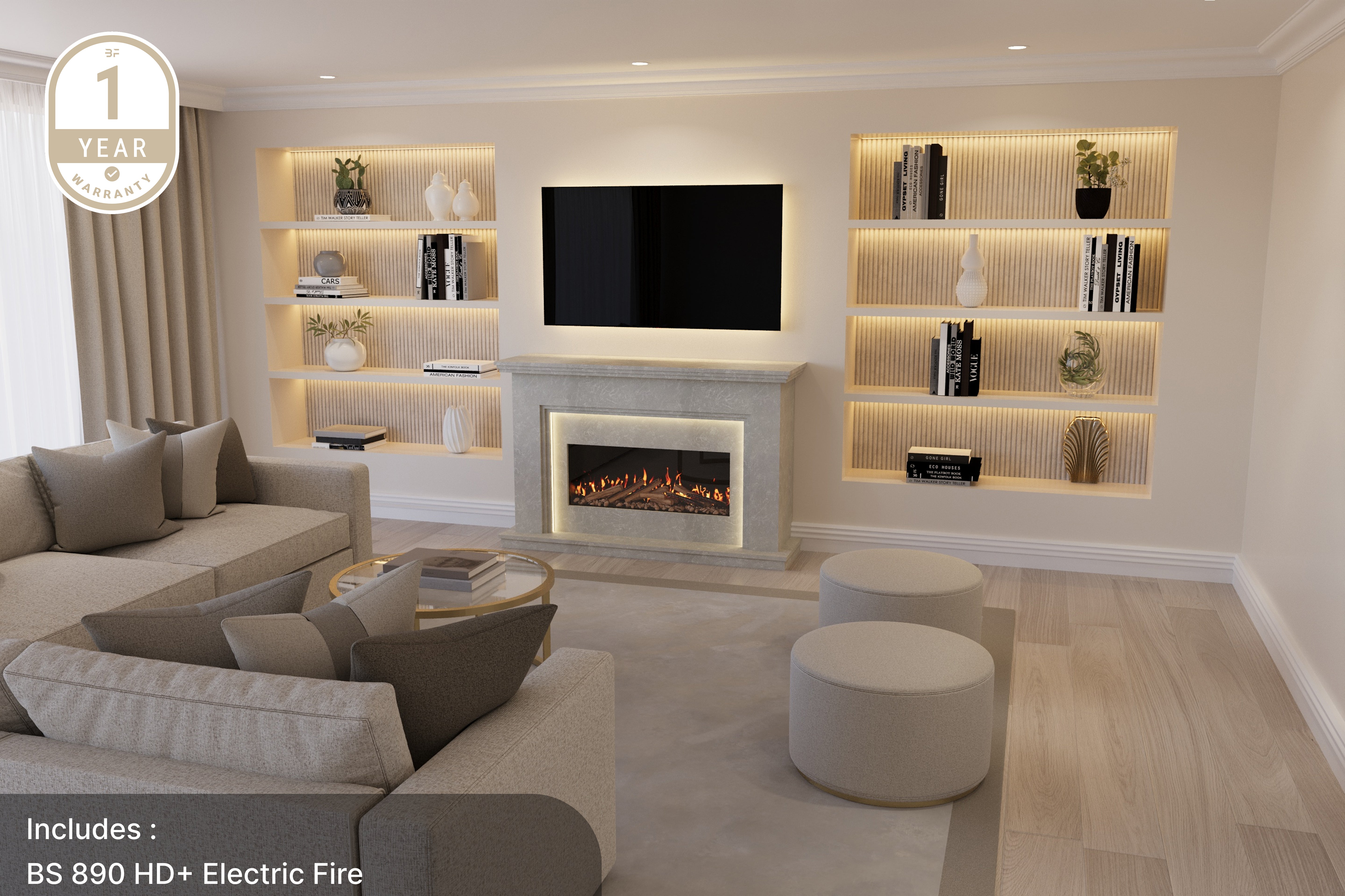 Step Elite Marble Fireplace Suite Managers Special