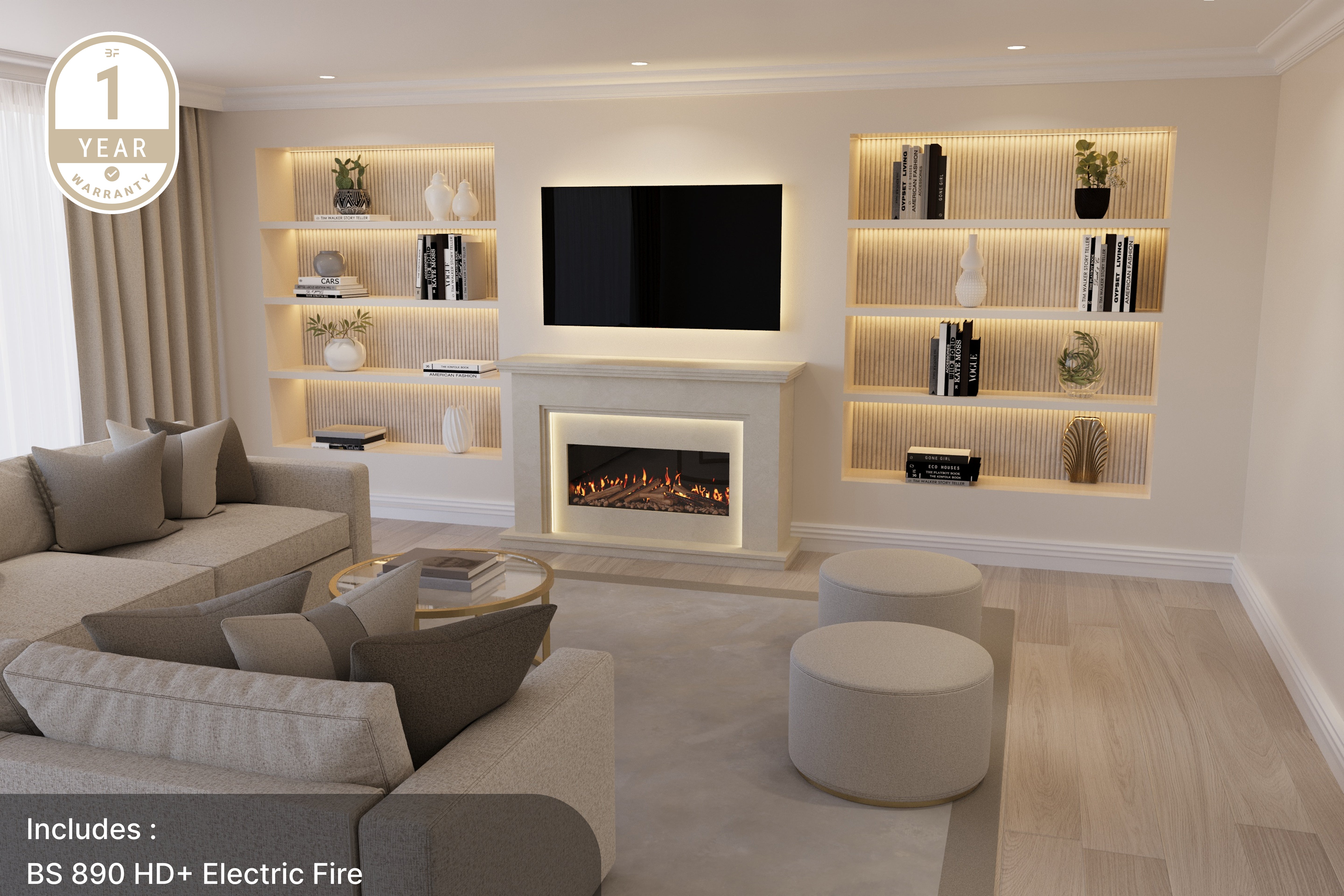 Step Elite Marble Fireplace Suite Managers Special