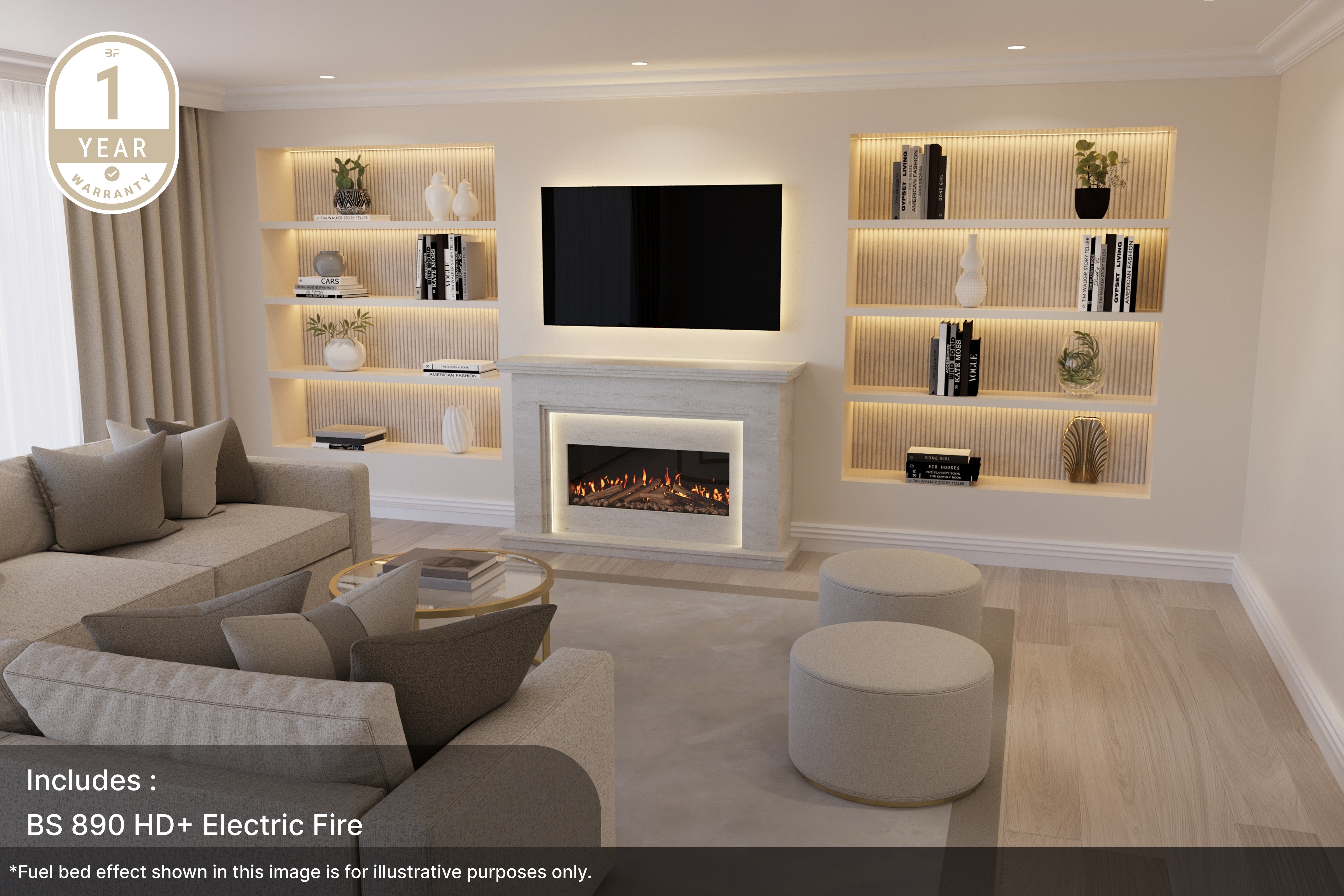 Step Elite Marble Fireplace Suite Managers Special