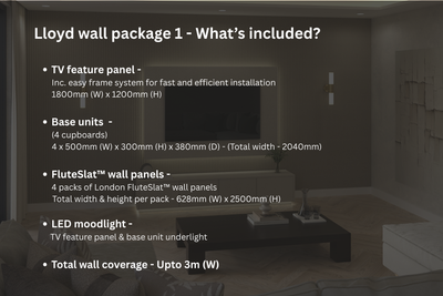 Lloyd Floor Mounted Media Wall Package