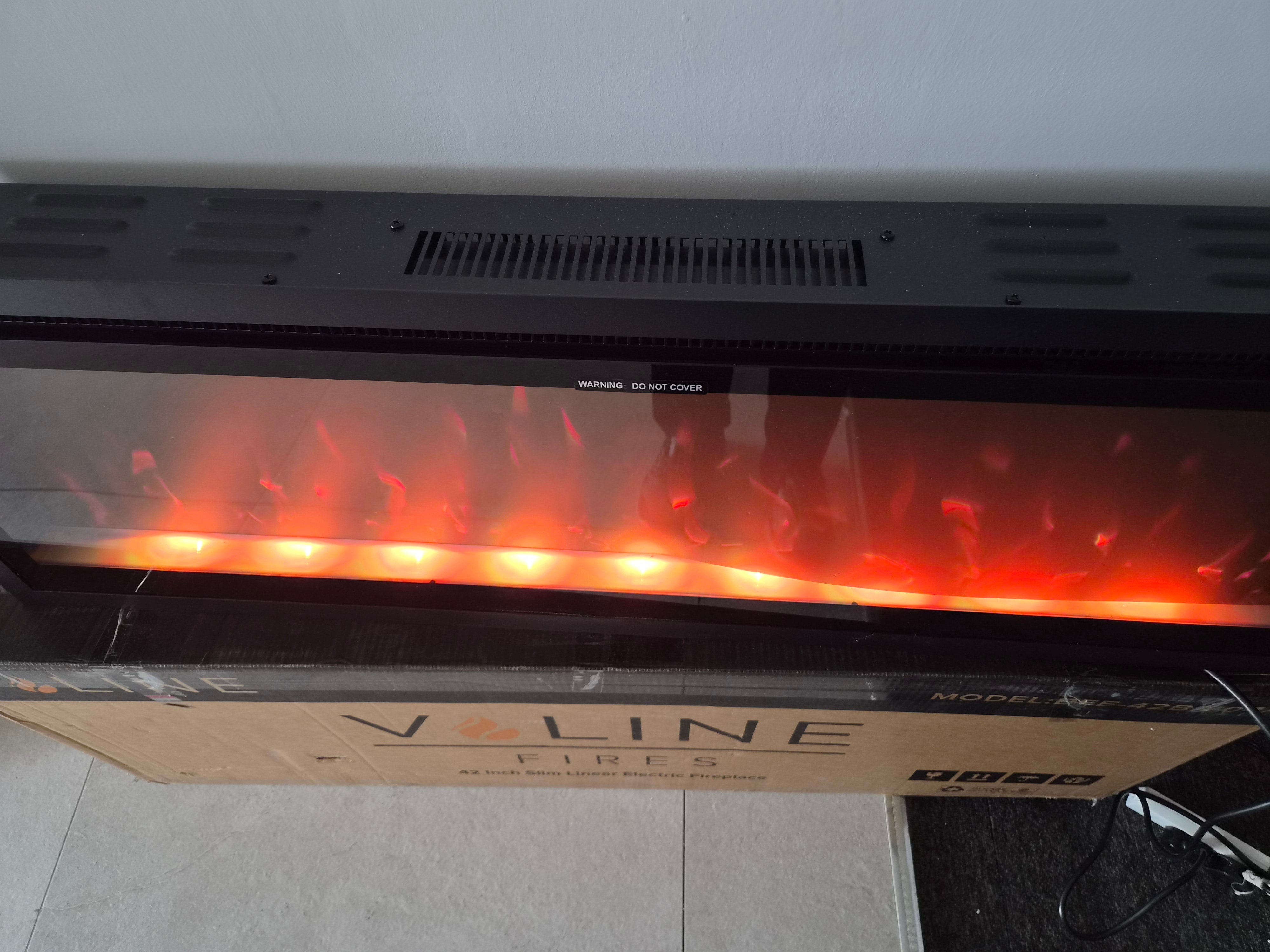 OUTLET - Valine Fires 42" Linear Ultra Slim Media Wall Electric Fire