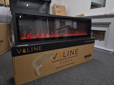 OUTLET - Valine Fires 50" Linear Ultra Slim Media Wall Electric Fire ( COLLECTION ONLY )