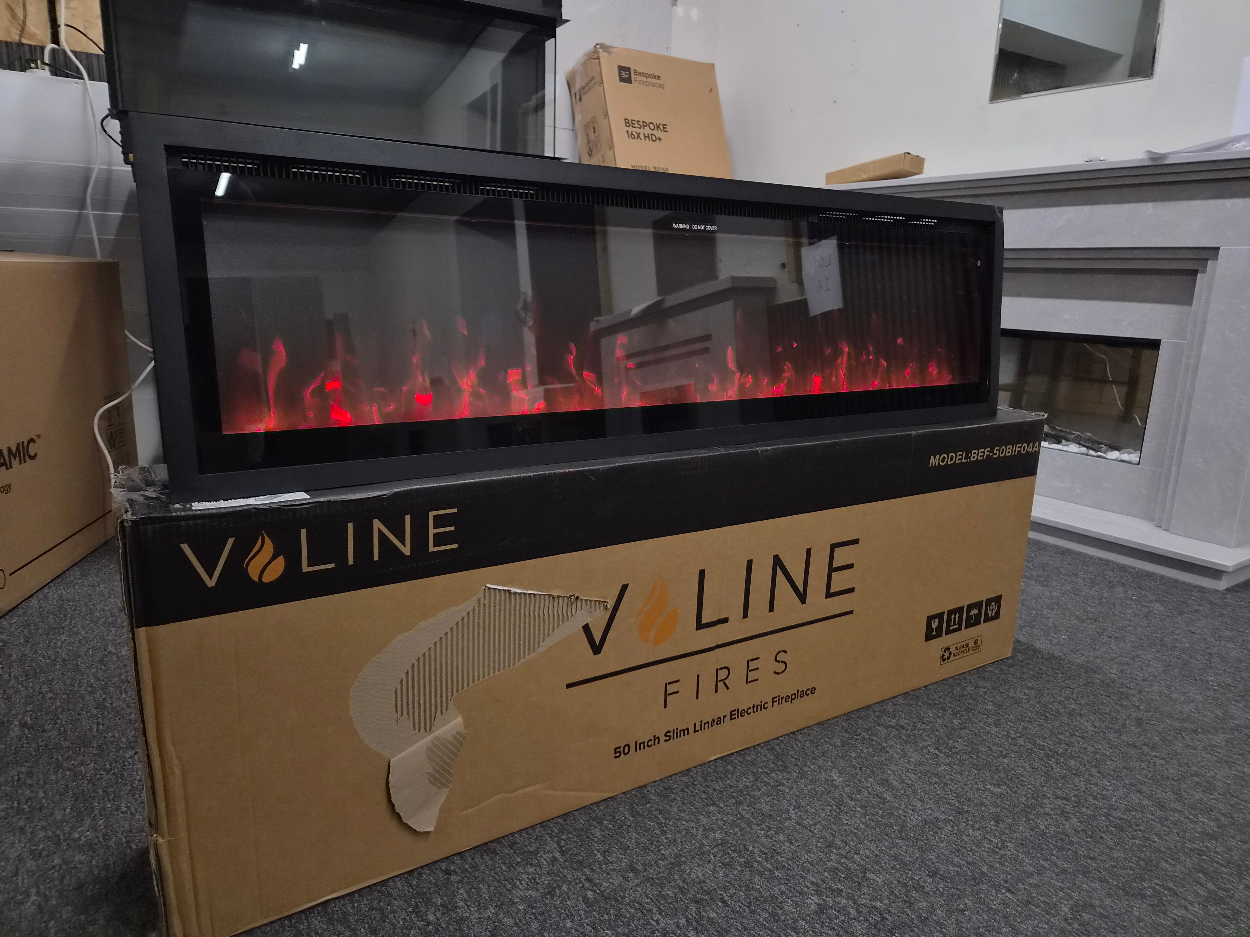 OUTLET - Valine Fires 50" Linear Ultra Slim Media Wall Electric Fire ( COLLECTION ONLY )
