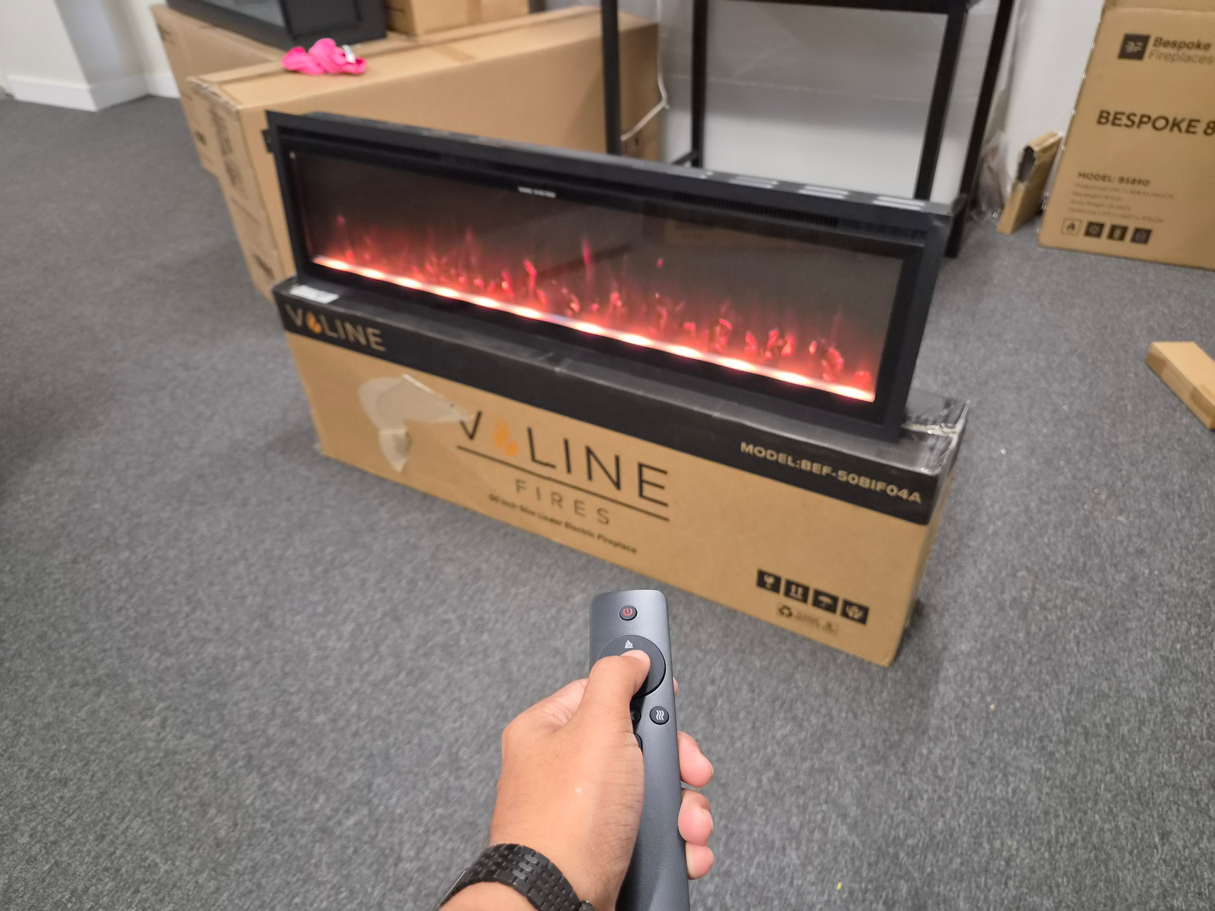 OUTLET - Valine Fires 50" Linear Ultra Slim Media Wall Electric Fire ( COLLECTION ONLY )