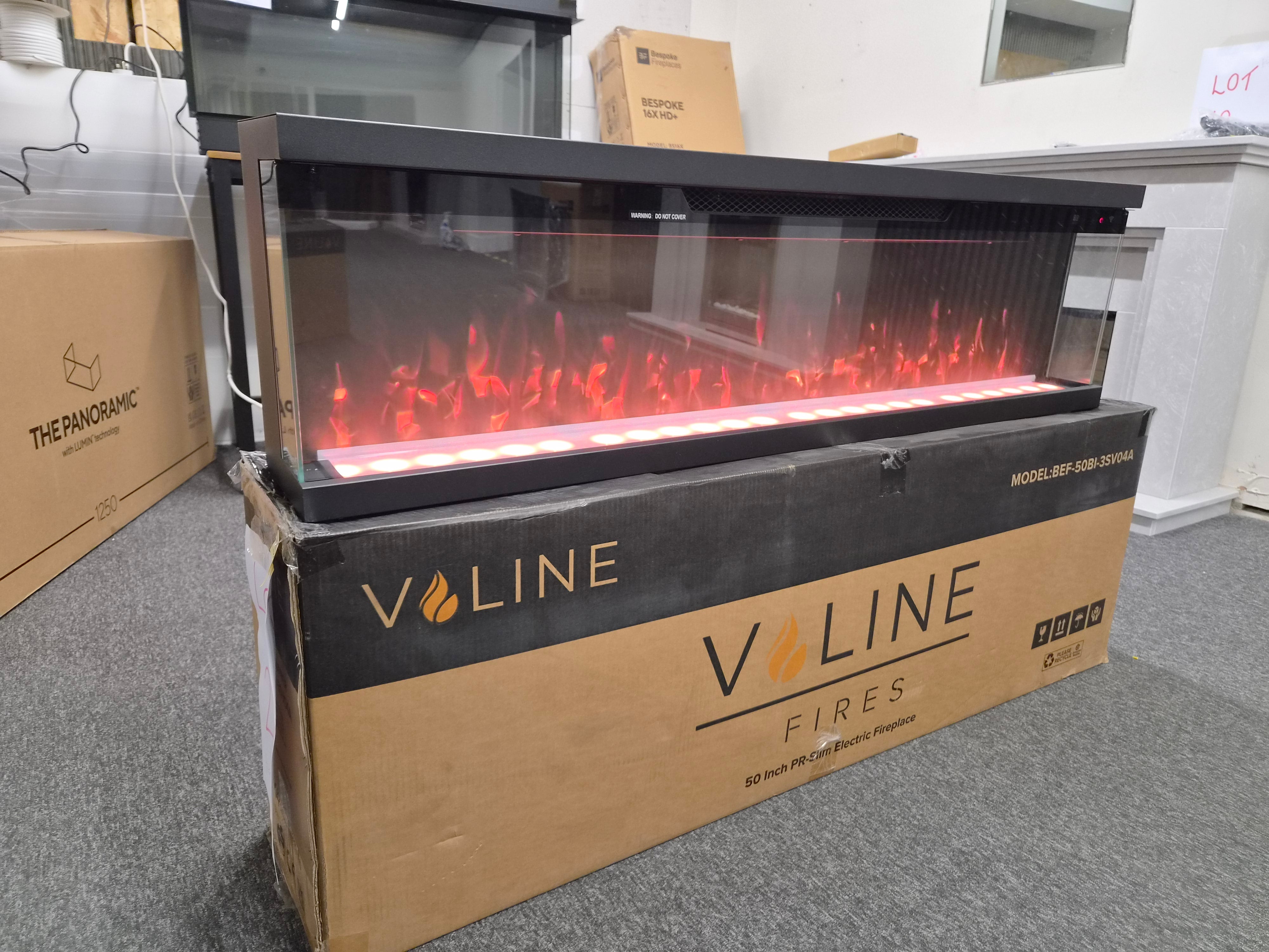 OUTLET - Valine Fires 50" Panoramic Slimline Media Wall Electric Fire