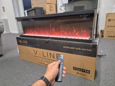 OUTLET - Valine Fires 50" Panoramic Slimline Media Wall Electric Fire
