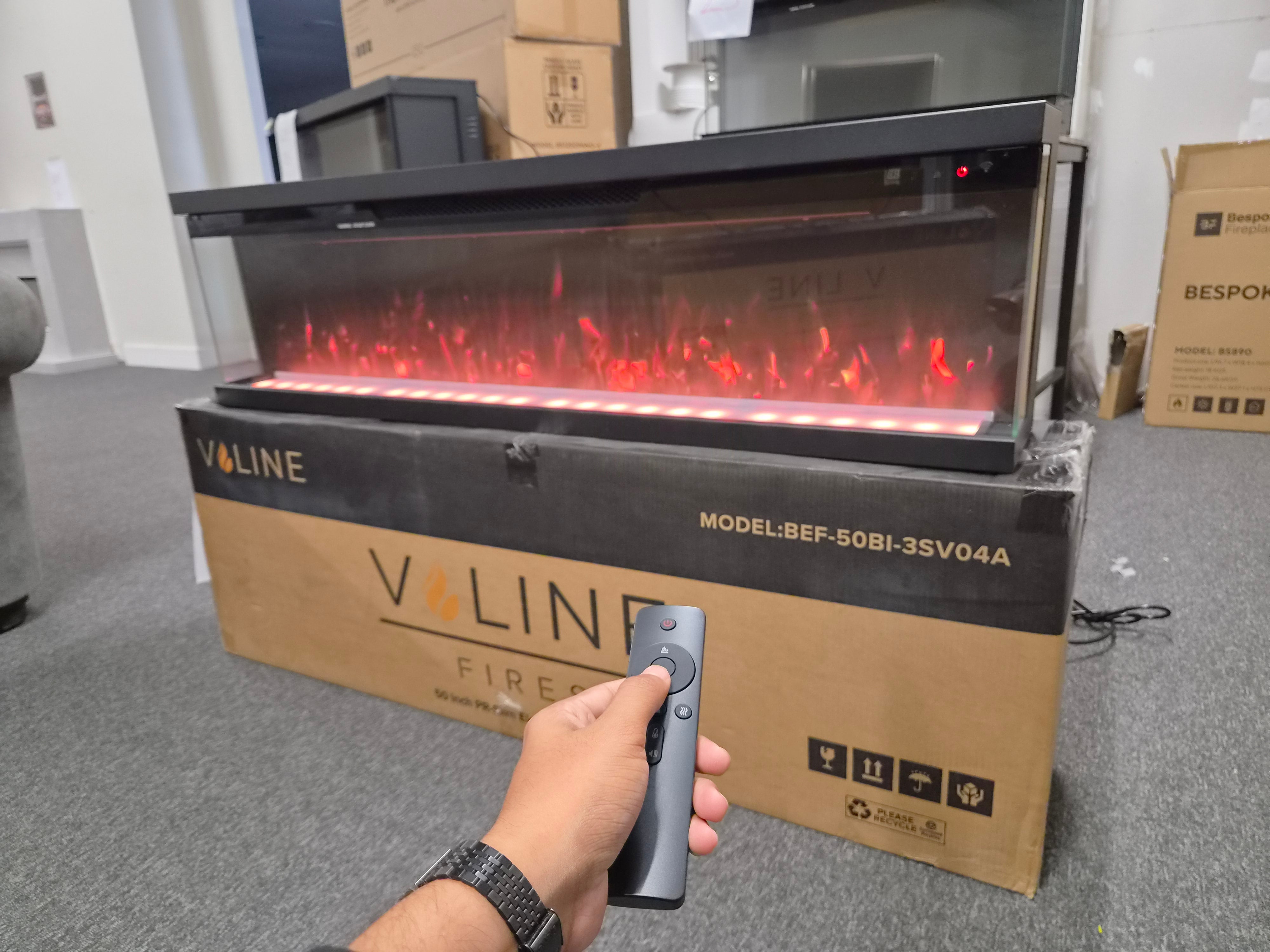 OUTLET - Valine Fires 50" Panoramic Slimline Media Wall Electric Fire